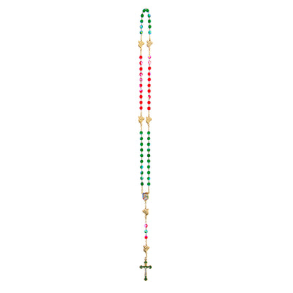 Corona del Natale con grani in vetro 6 mm e confezione