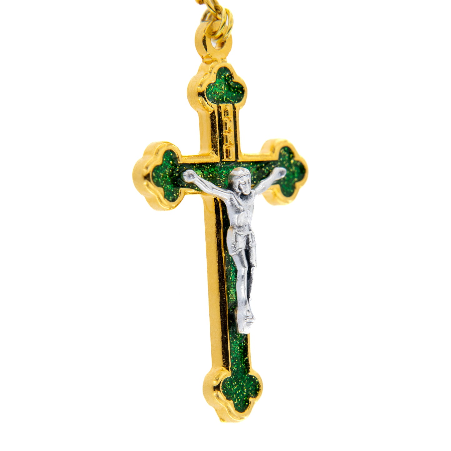 Corona del Natale con grani in vetro 6 mm e confezione