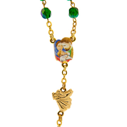 Corona del Natale con grani in vetro 6 mm e confezione