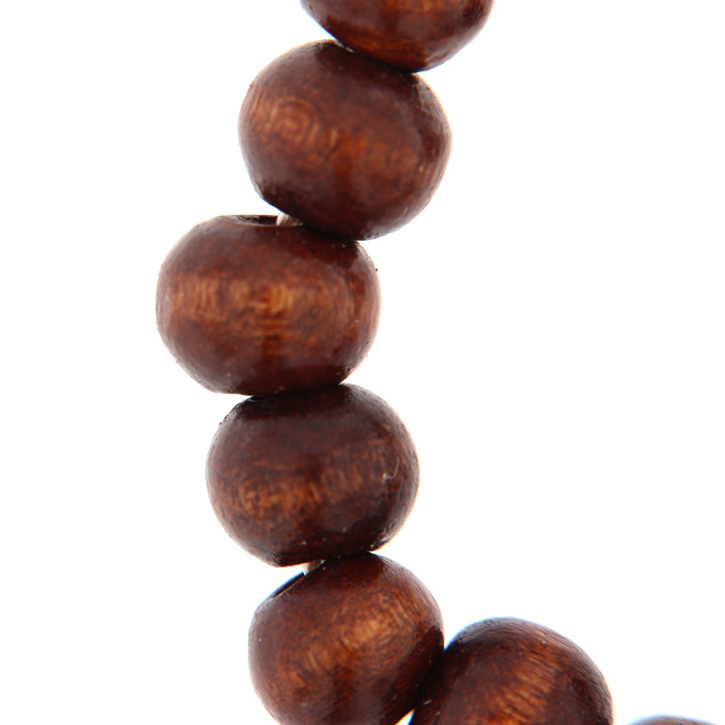 Decina del Rosario in corda e grani in legno 6 mm