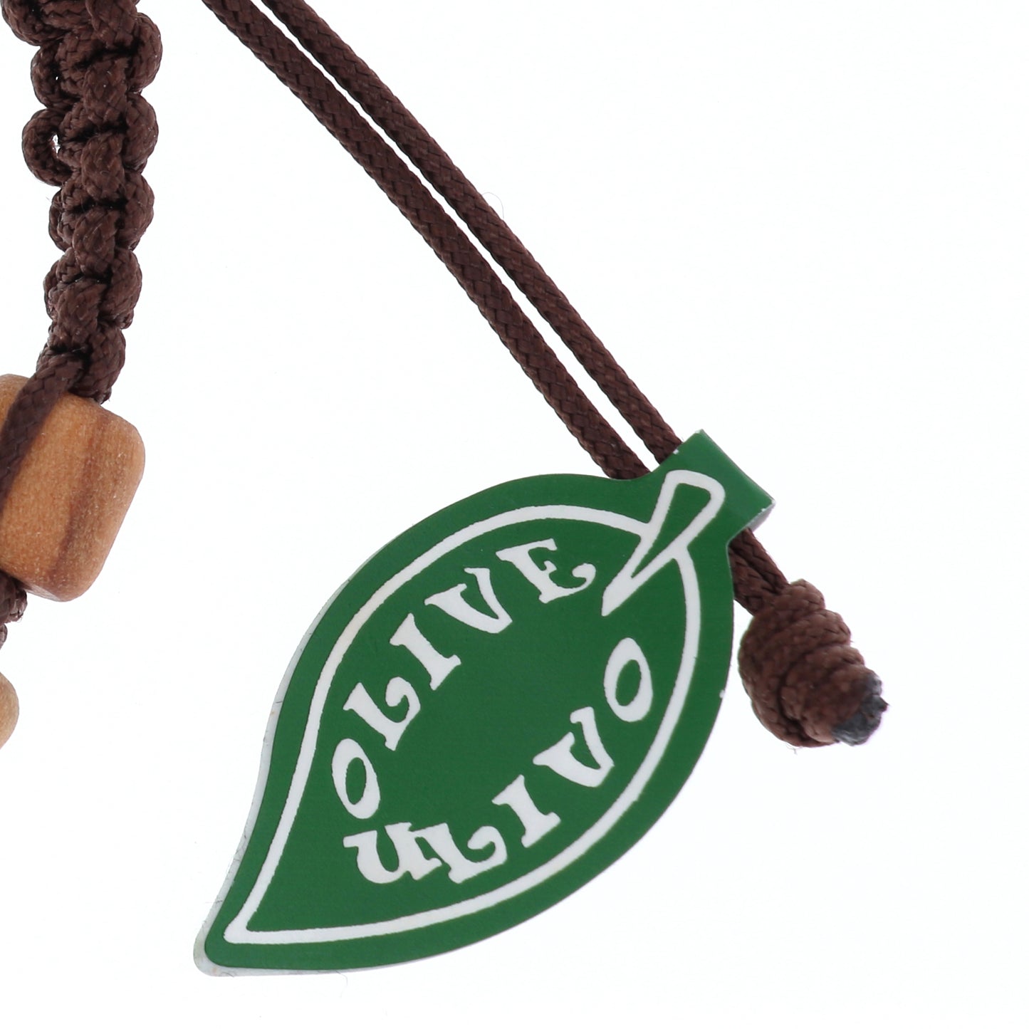 Bracciale decina in corda e grani in legno 7 mm