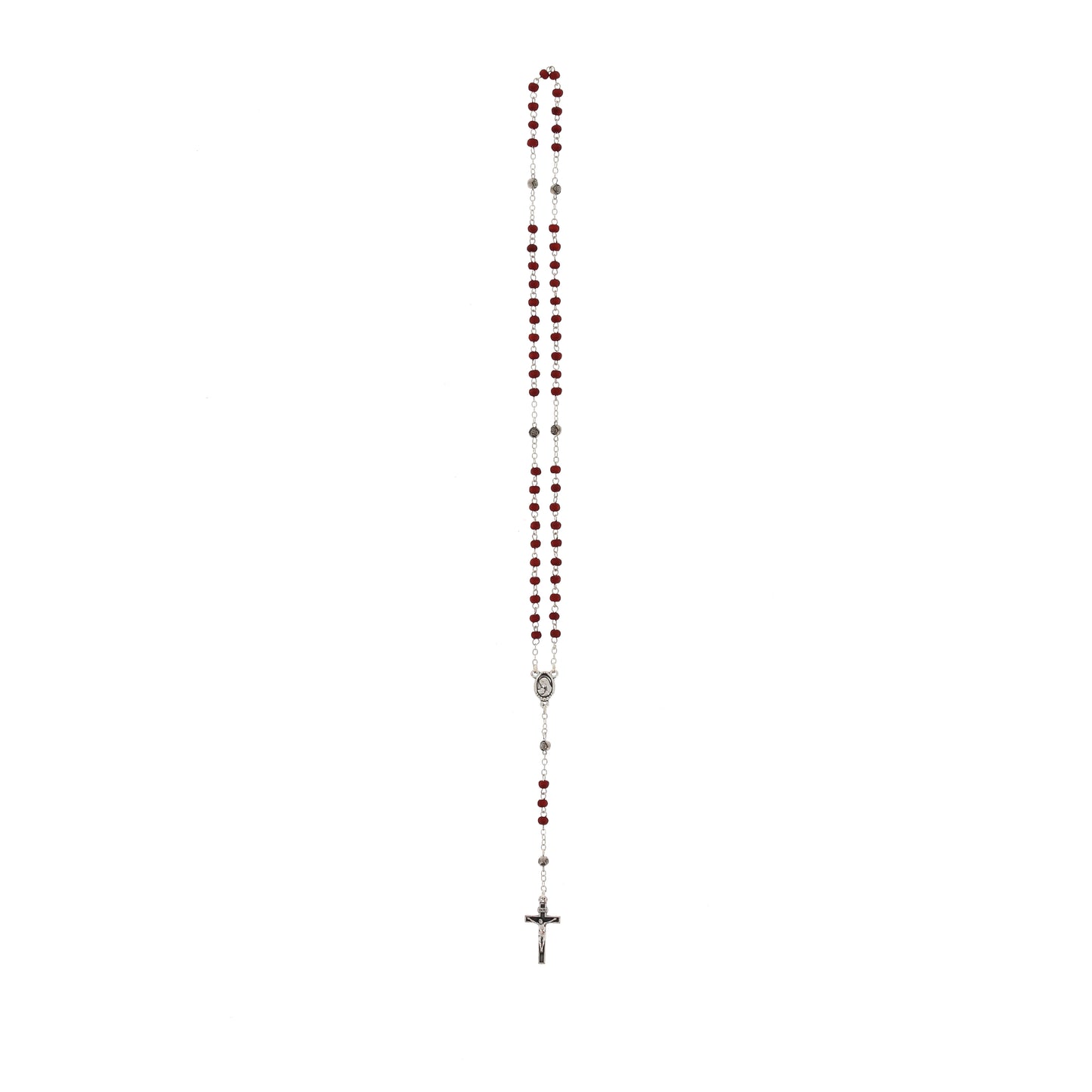 Corona in legno al profumo di rosa, grani diametro 3 mm