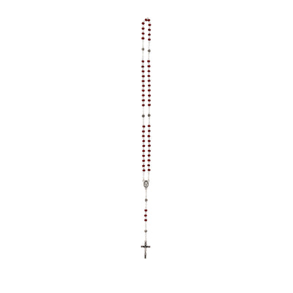 Corona in legno al profumo di rosa, grani diametro 3 mm