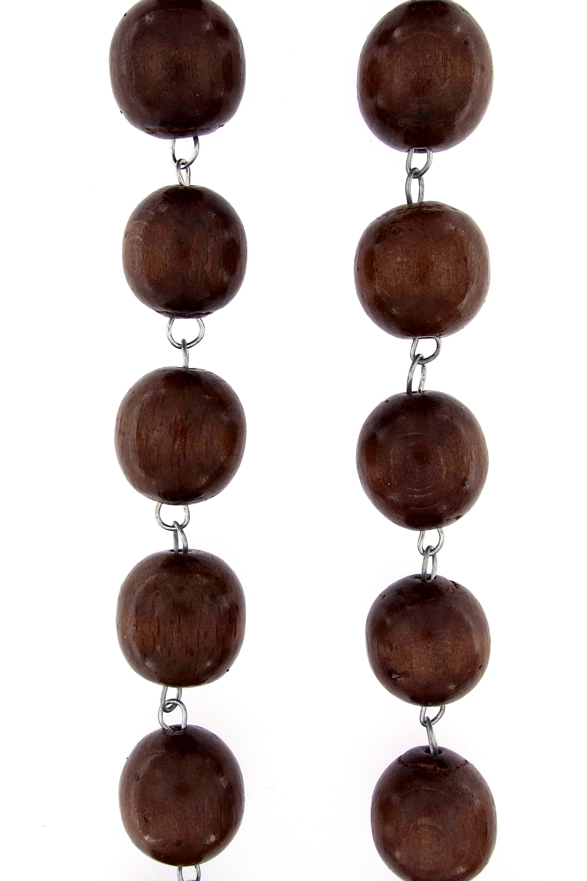 Rosario capoletto in legno,  grani tondi 2,4 cm