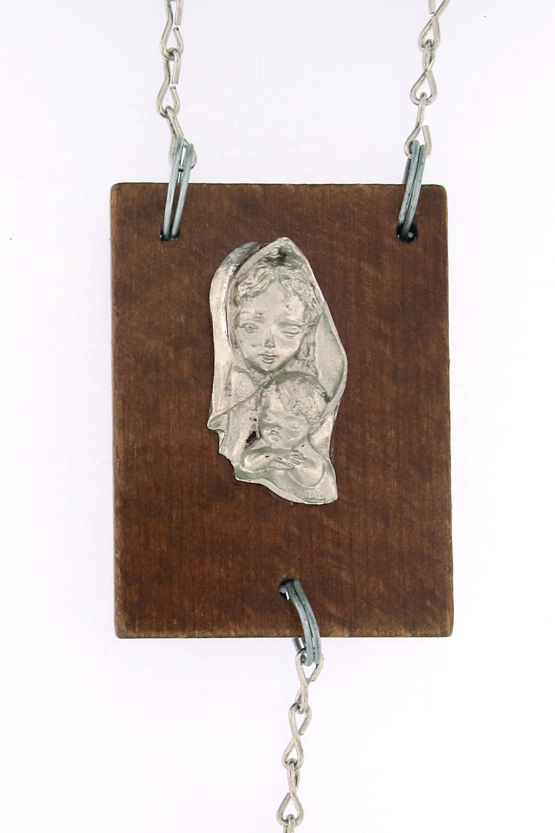 Rosario capoletto in legno, grani ovali 2,7 cm