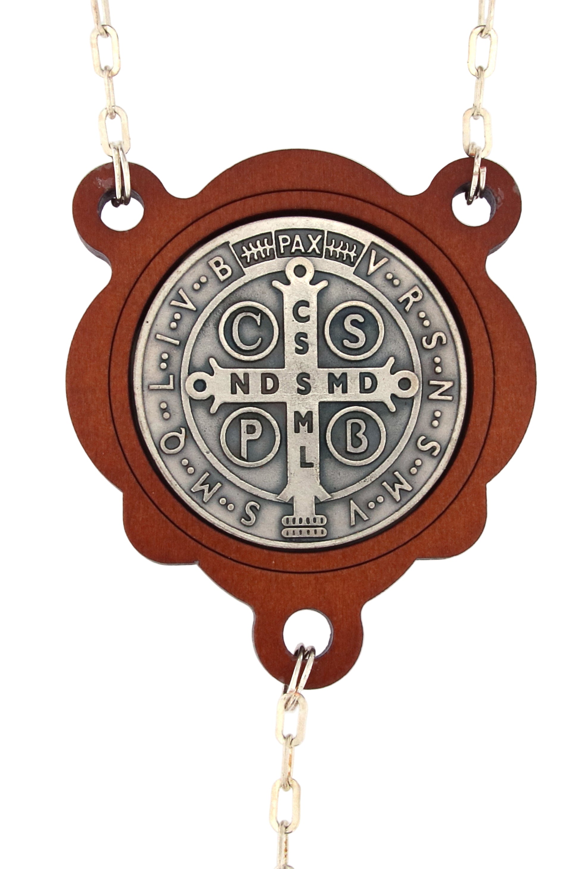 Rosario capoletto San Benedetto in legno, grani 3 cm