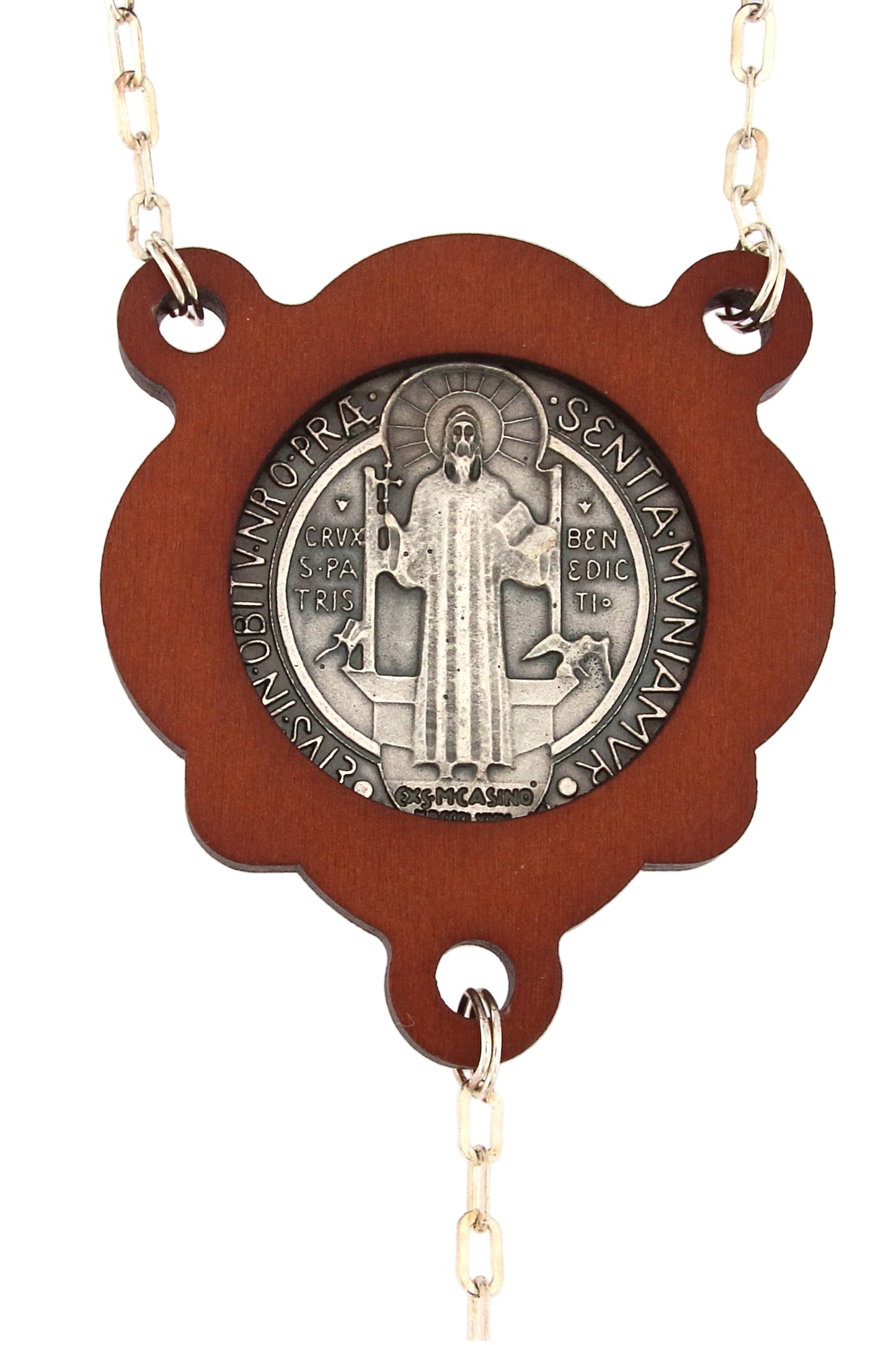 Rosario capoletto San Benedetto in legno, grani 3 cm