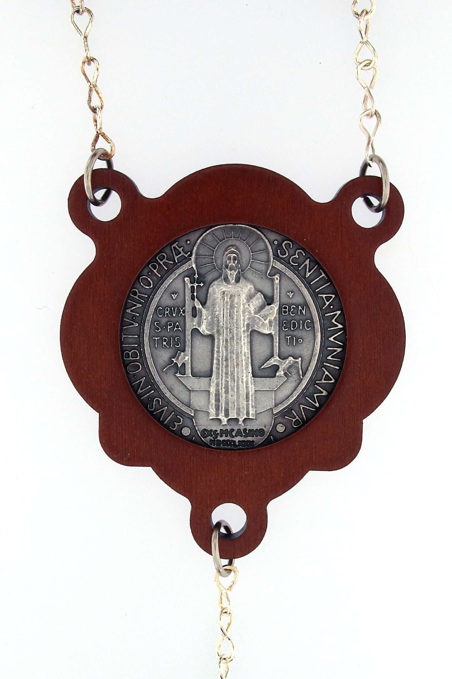 Rosario capoletto San Benedetto in legno, grani 2,5 cm