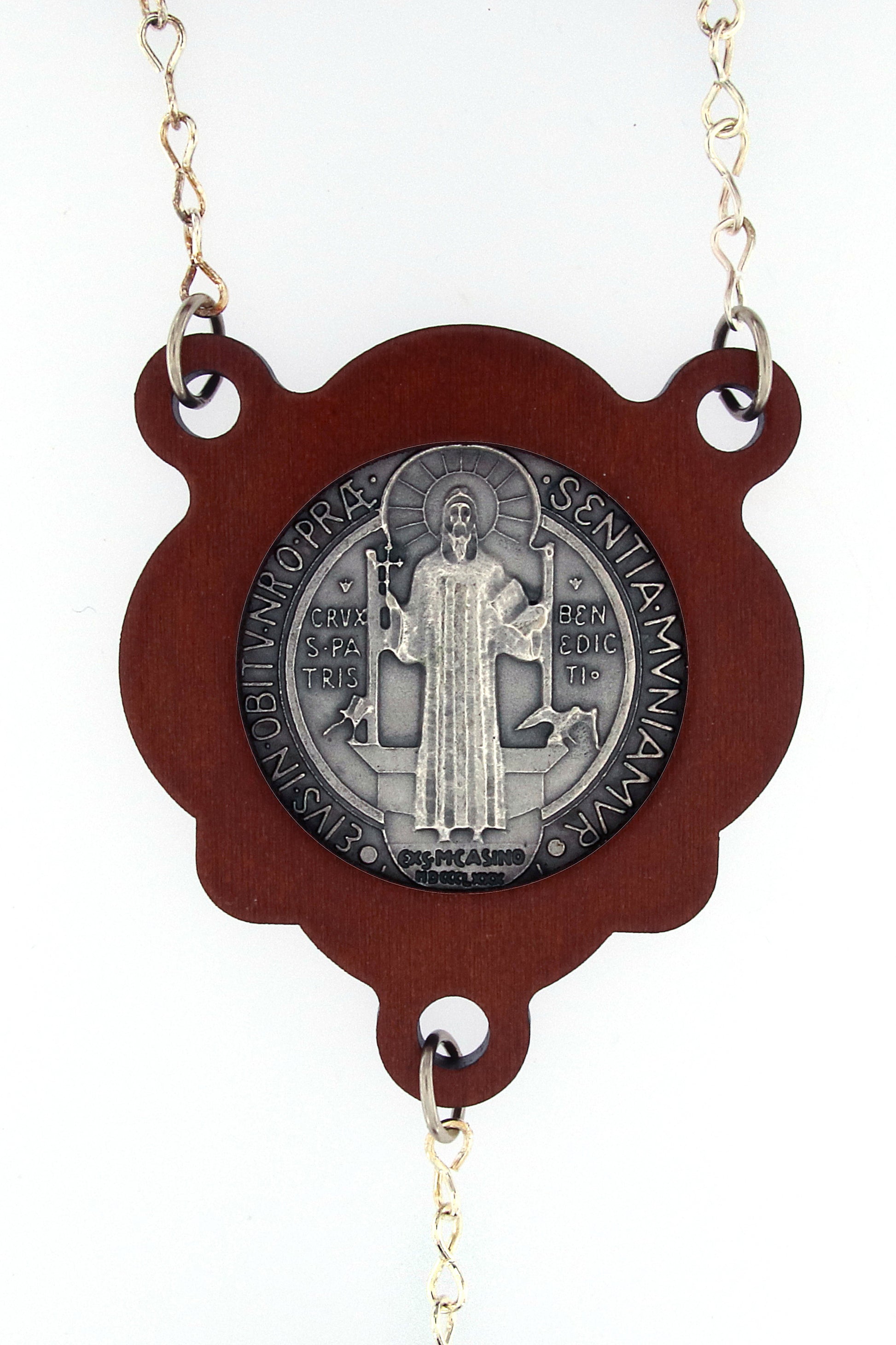 Rosario capoletto San Benedetto in legno, grani 2,5 cm