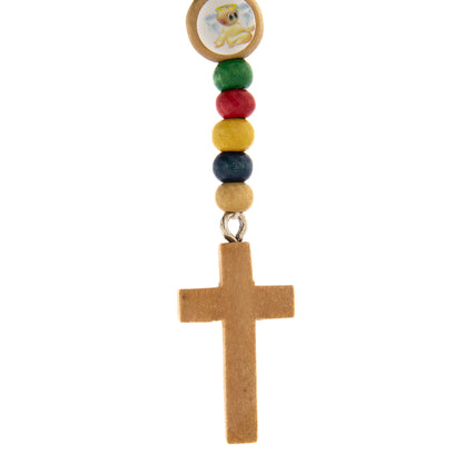 Corona con grani in legno colorato per Bambini, 4 mm