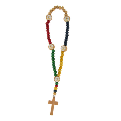 Corona con grani in legno colorato per Bambini, 4 mm