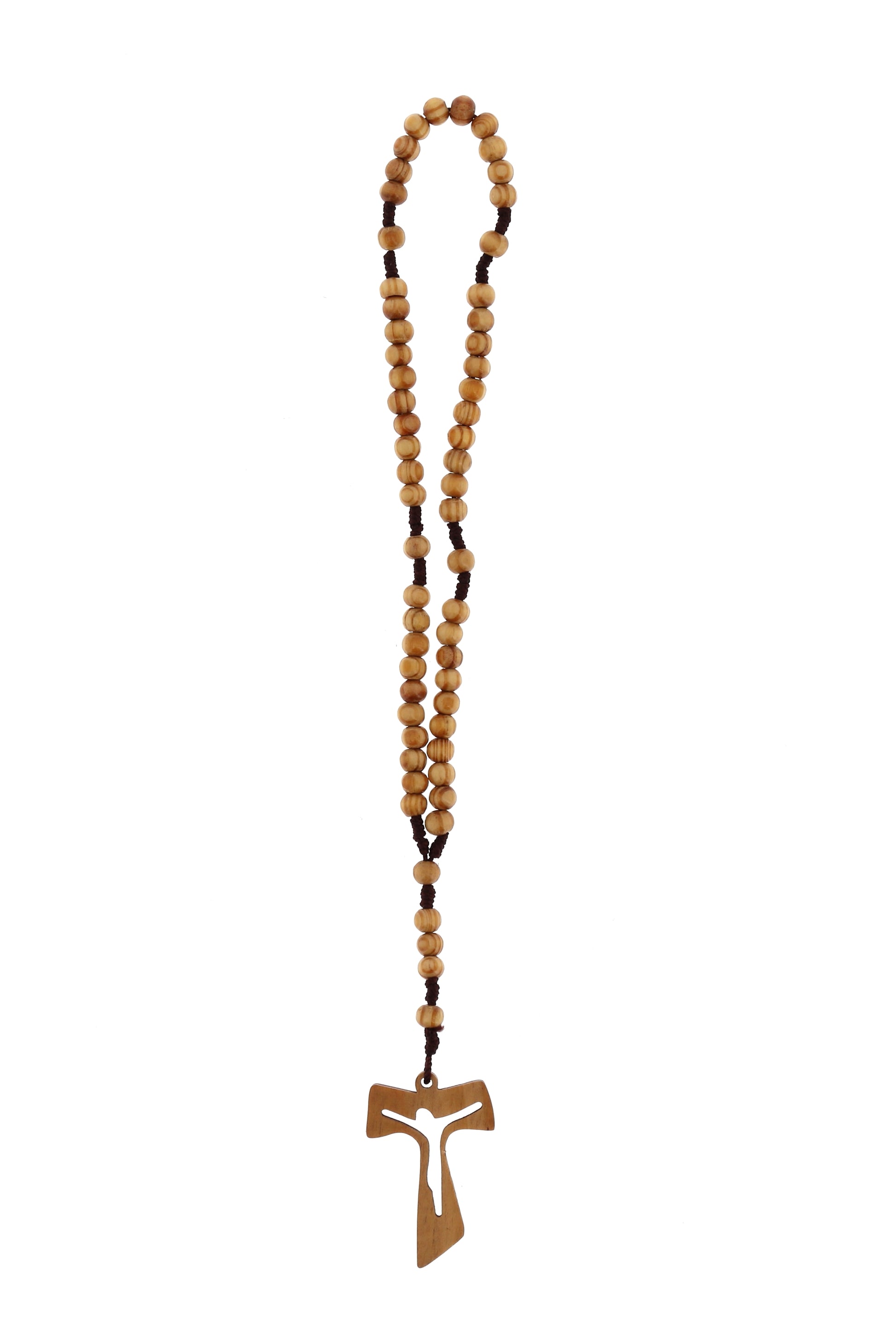Corona con grani in legno 6 mm e confezione