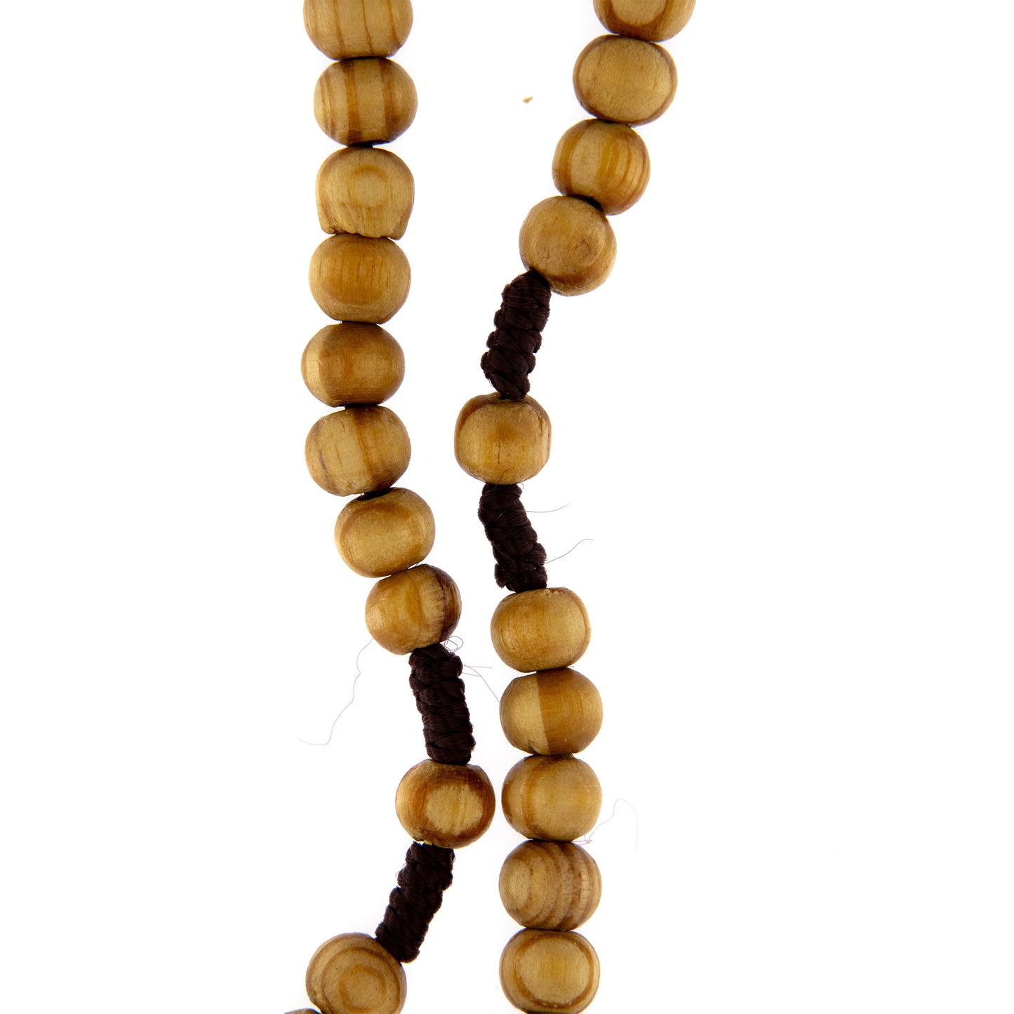 Corona con grani in legno 6 mm e confezione