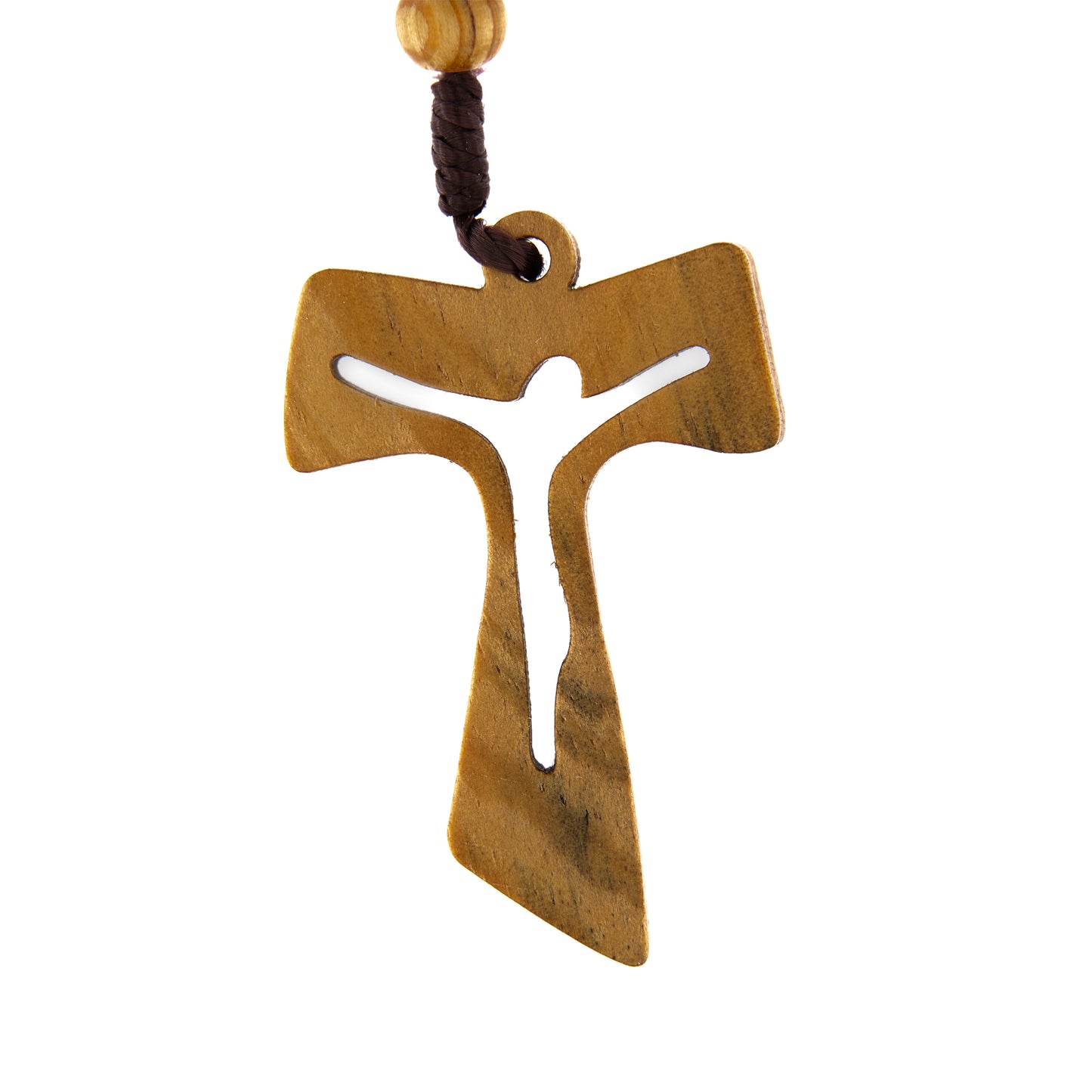 Corona con grani in legno 6 mm e confezione