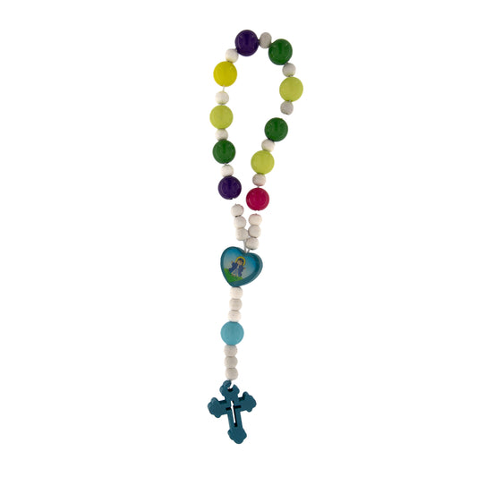 Decina del Rosario in legno per Bambini, grani 10 mm