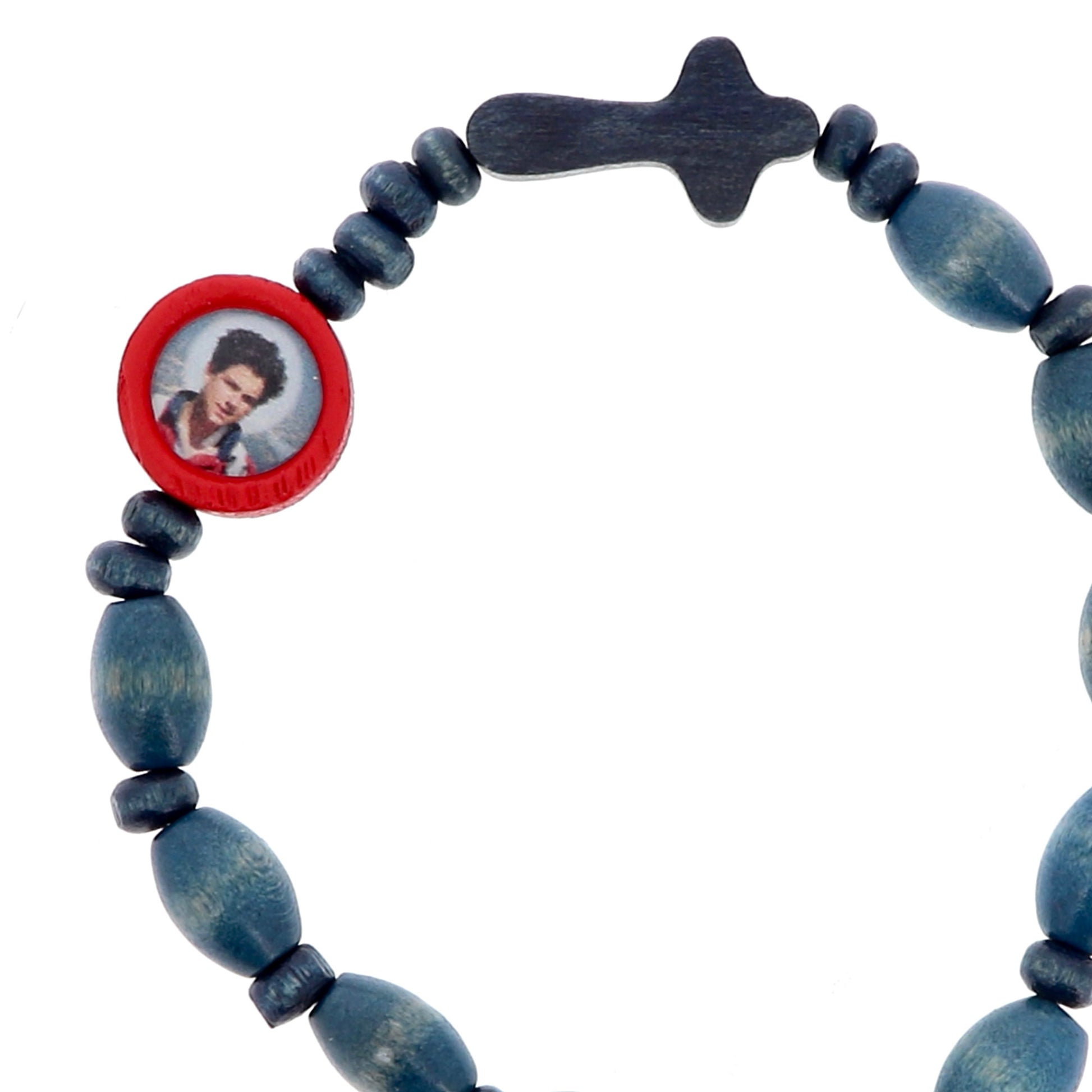 Bracciale elastico Carlo Acutis con immagine e Croce