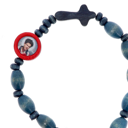 Bracciale elastico Carlo Acutis con immagine e Croce