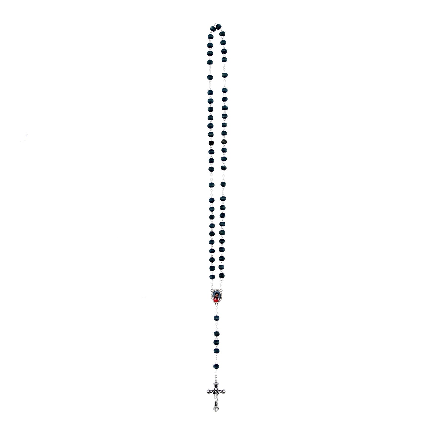 Corona rosario Carlo Acutis al profumo di rosa, grani in legno da 6 mm, completa di scatolina