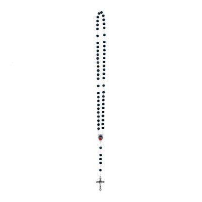 Corona rosario Carlo Acutis al profumo di rosa, grani in legno da 6 mm, completa di scatolina