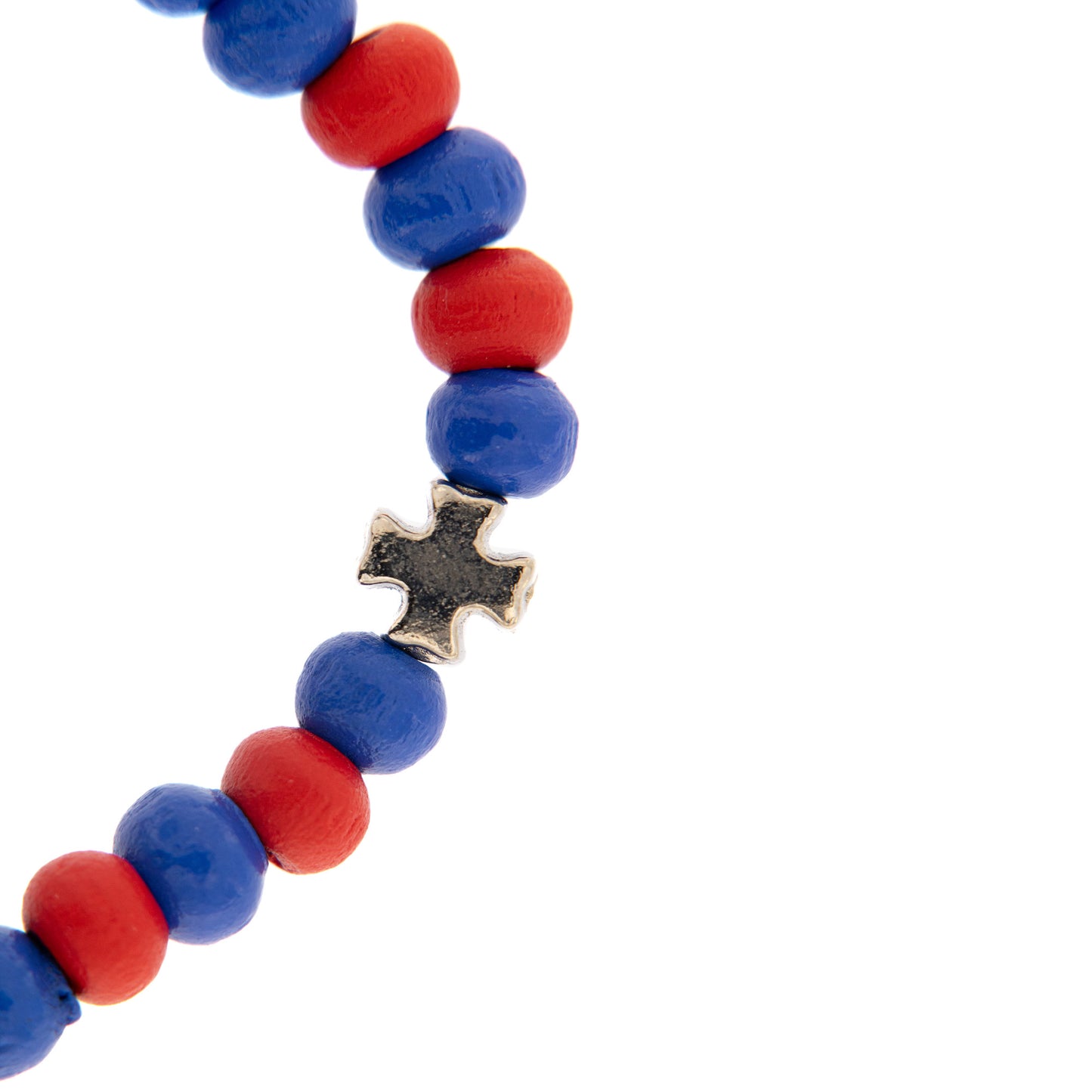 Bracciale elastico per bambini con immagine Carlo Acutis e croce. Con confezione.