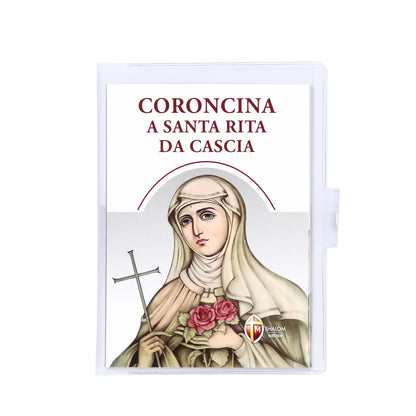 Confezione libro "Coroncina a Santa Rita da Cascia" e Corona a Santa Rita