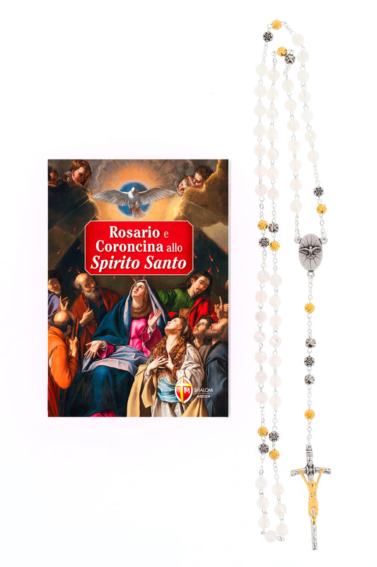 Confezione libro "Rosario e Coroncina allo Spirito Santo" e Corona allo Spirito Santo