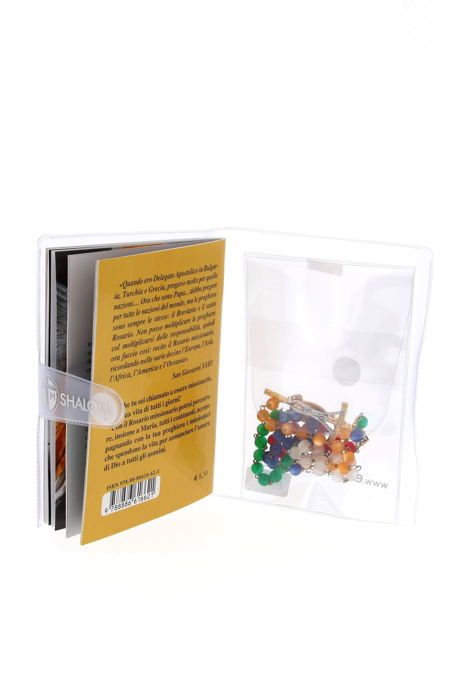 Confezione libro "Il Rosario Missionario" e Corona del Rosario Missionario