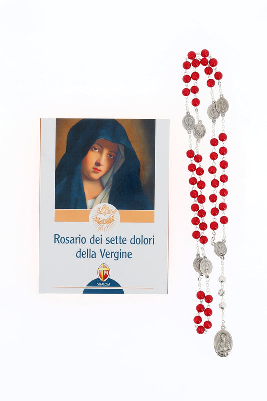Confezione libro "Rosario dei sette dolori della Vergine" e Corona dell'Addolorata