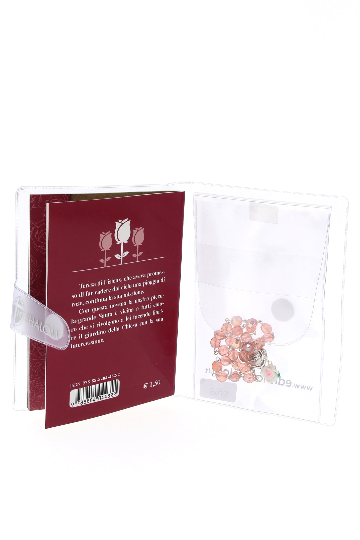 Confezione libro "Novena delle rose a Santa Teresa di Lisieux" e Corona delle rose di Santa Teresa di Lisieux