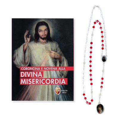 Confezione libro "Novena e Coroncina alla Divina Misericordia" e Corona della Divina Misericordia