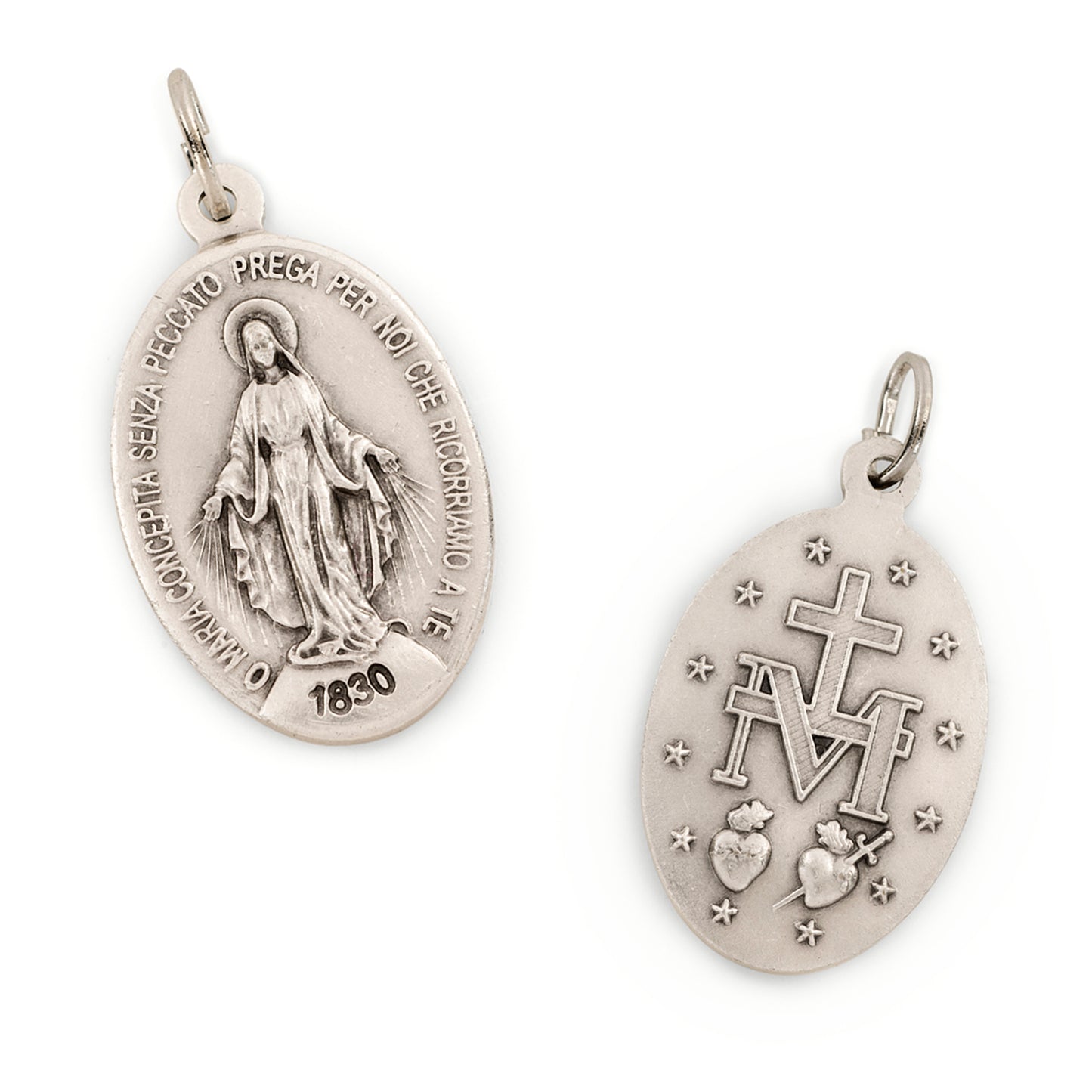 Medaglia Miracolosa in ottone. Altezza 2,7 cm