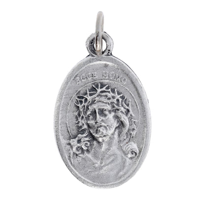 Medaglia Ecce Homo in zama. Altezza 2,2 cm