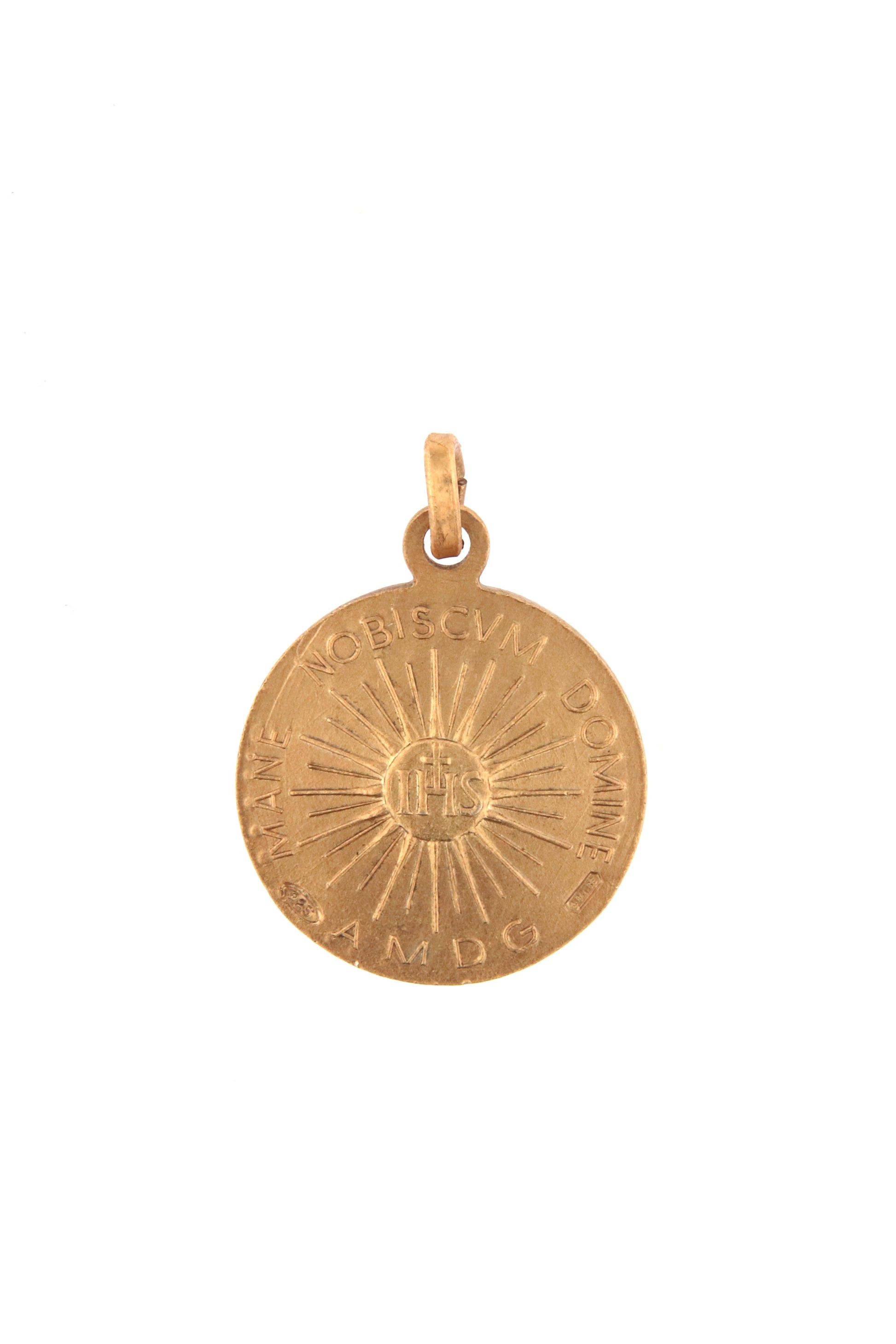 Medaglia Volto santo in argento 925 bagnata oro. Diametro 1,8 cm