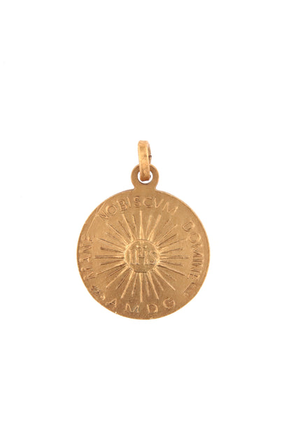 Medaglia Volto santo in argento 925 bagnata oro. Diametro 1,8 cm