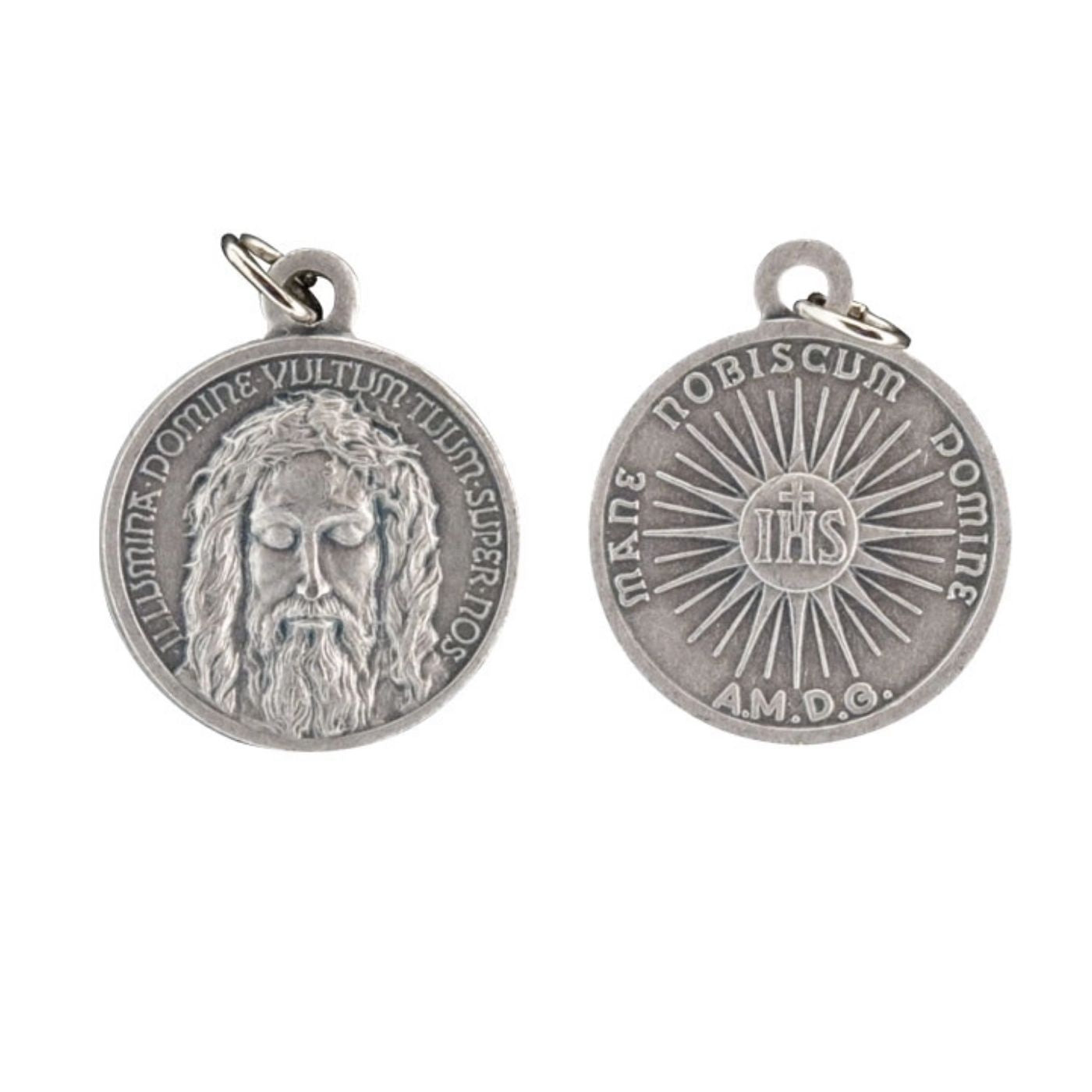 Medaglia Volto santo, in alluminio. Diametro 1,8 cm
