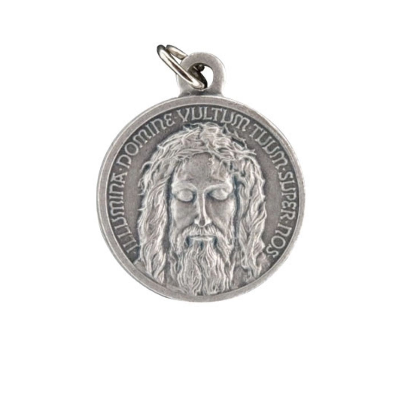 Medaglia Volto santo, in alluminio. Diametro 1,8 cm