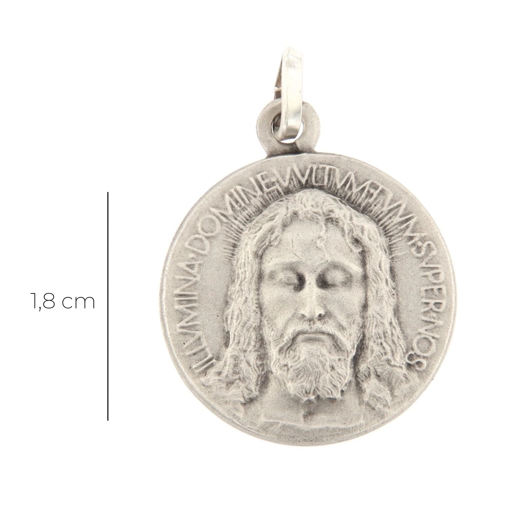 Medaglia Volto santo in argento 925 diametro cm 1,8