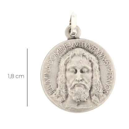 Medaglia Volto santo in argento 925 diametro cm 1,8