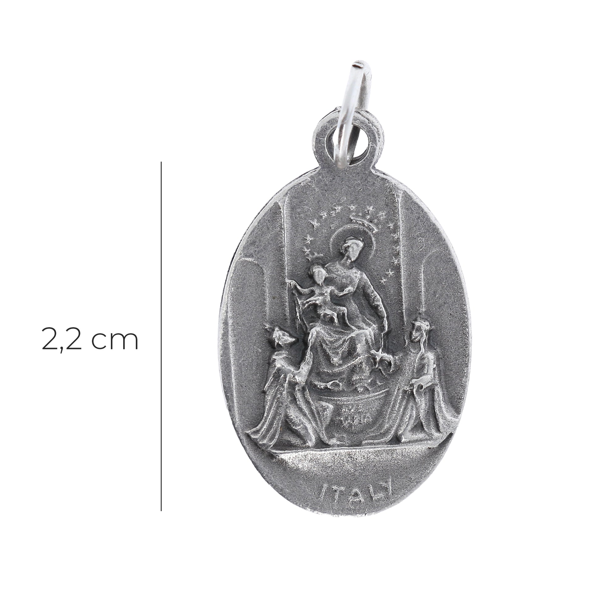 Medaglia Madonna di Pompei in zama. Altezza 2,2 cm