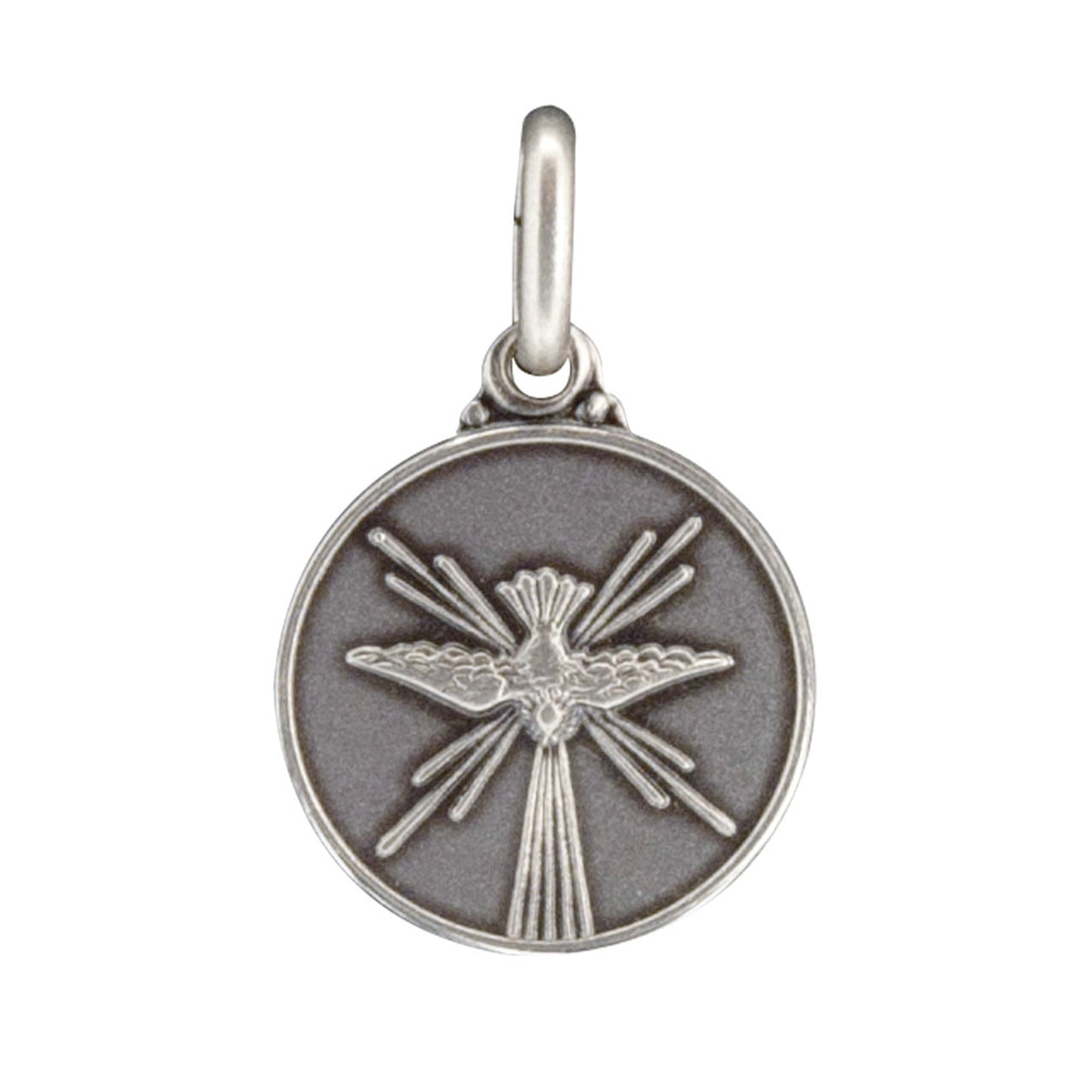 Medaglia Spirito Santo in argento 925. Diametro 1 cm