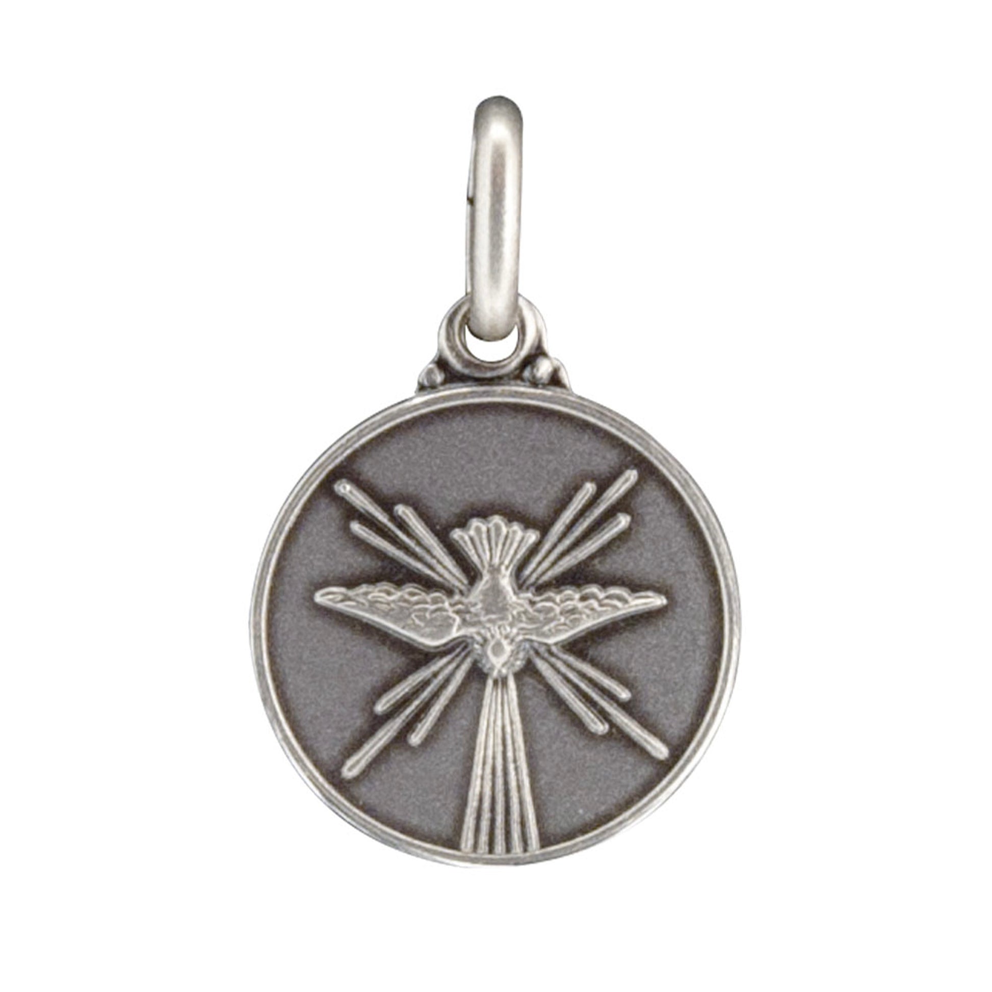 Medaglia Spirito Santo in argento 925. Diametro 1 cm