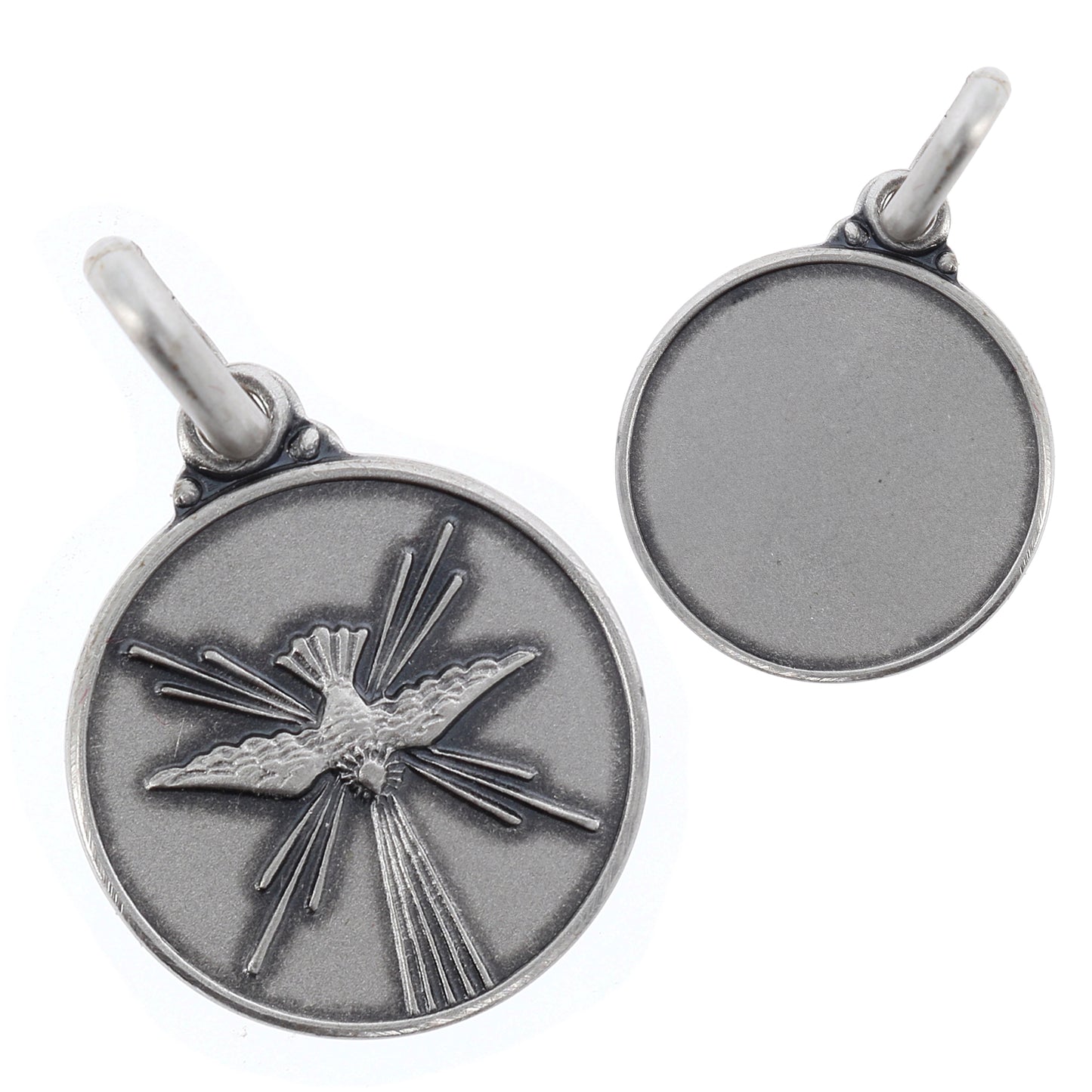 Medaglia Spirito Santo, argento 925. Diametro 1,4 cm