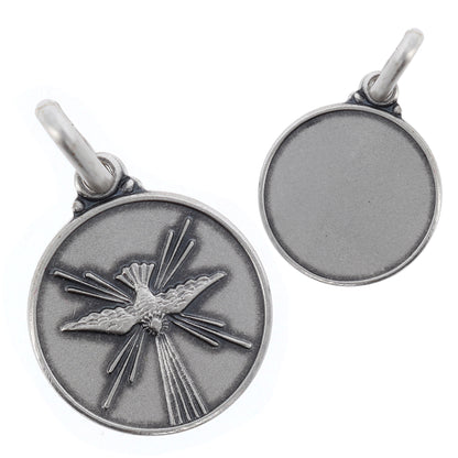 Medaglia Spirito Santo, argento 925. Diametro 1,4 cm