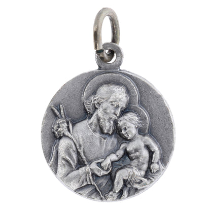 Medaglia San Giuseppe, in ottone. Diametro 1,8 cm