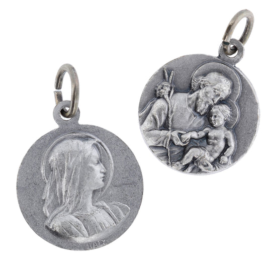 Medaglia San Giuseppe, in ottone. Diametro 1,8 cm