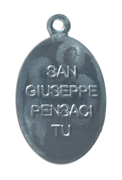 Medaglia San Giuseppe in argento 925. Altezza 2,2 cm