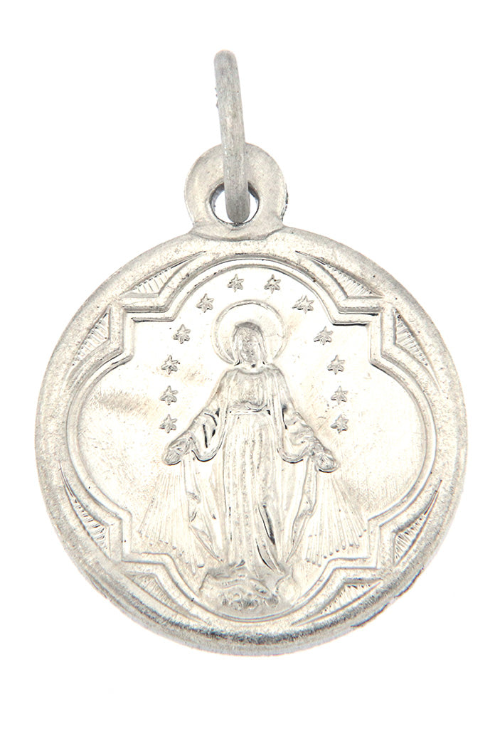 Medaglia san Michele arcangelo in alluminio. Diametro 1,8 cm
