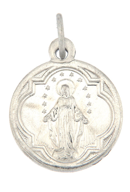 Medaglia san Michele arcangelo in alluminio. Diametro 1,8 cm
