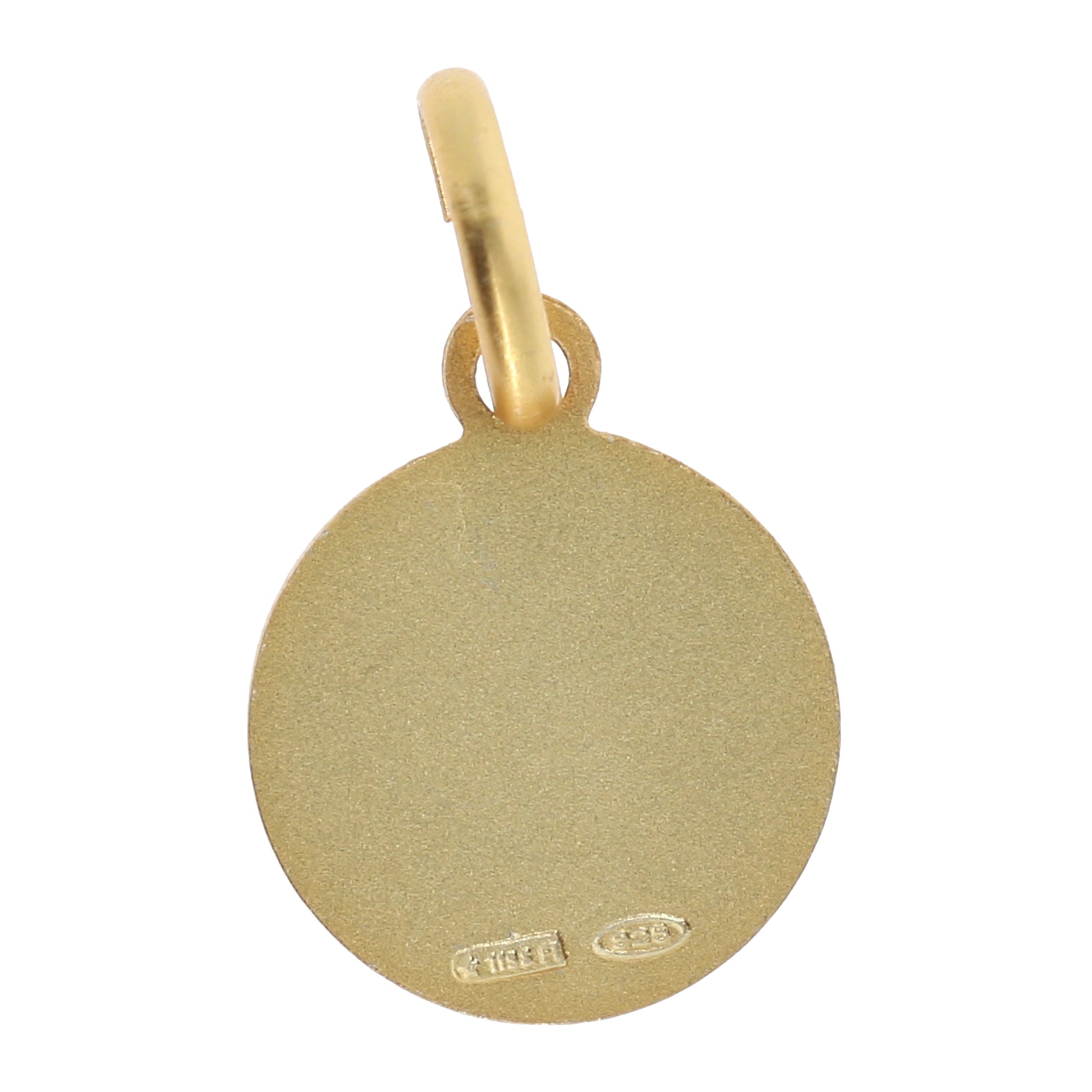 Medaglia san Michele arcangelo in argento 925 bagnata oro. Diametro 1 cm