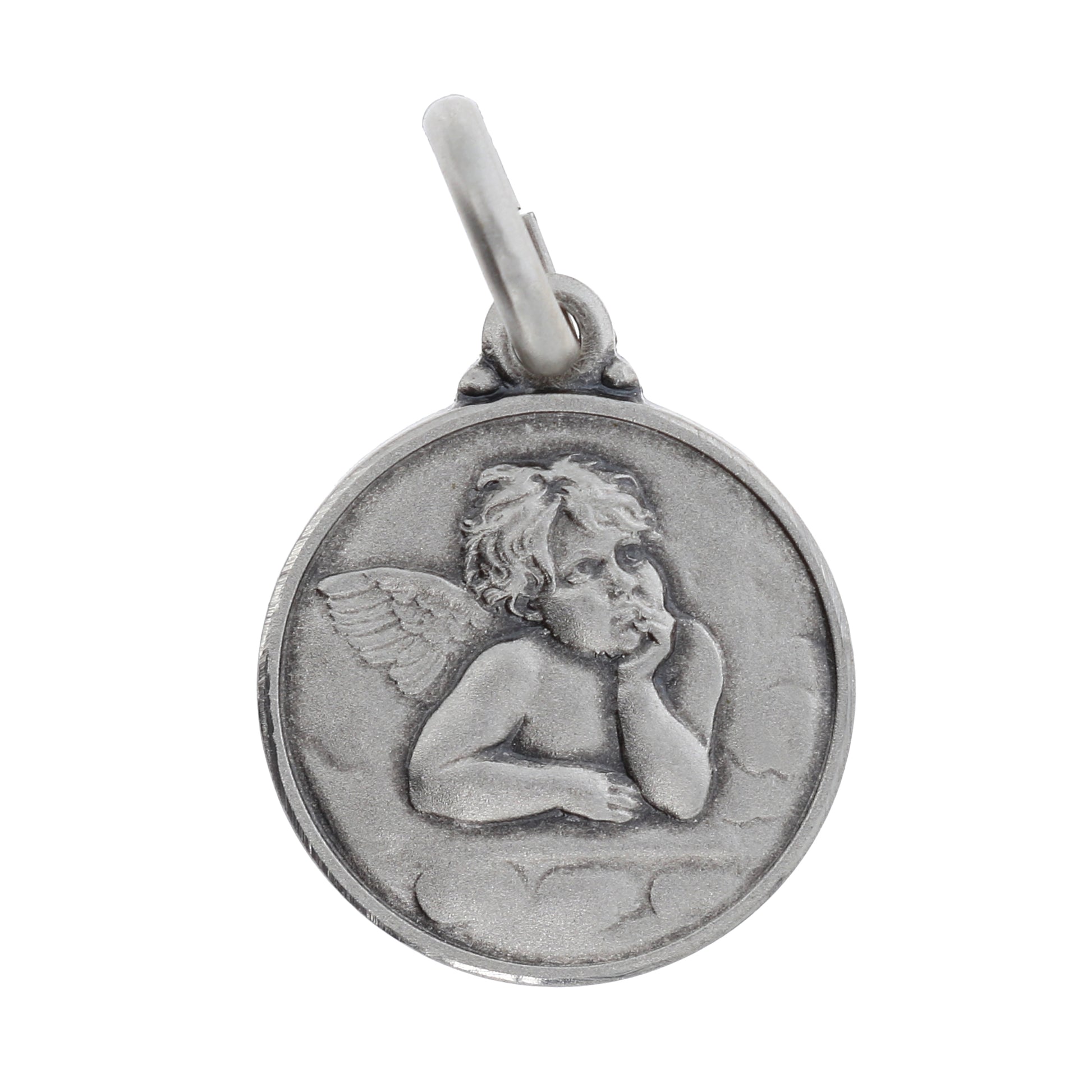 Medaglia Angelo, argento 925. Diametro 1,4 cm